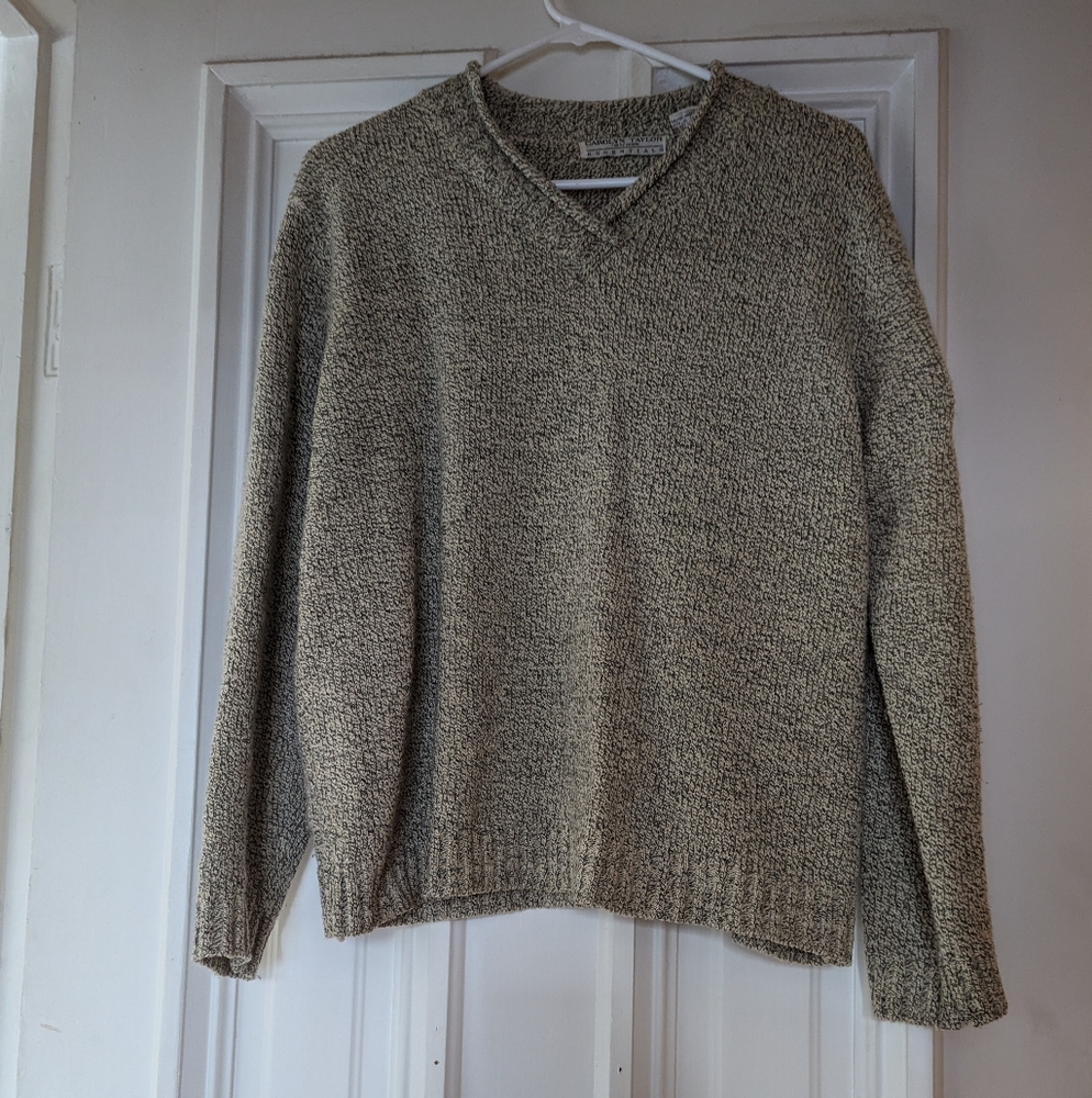 Vintage Carolyn Taylor Cream V-Neck Sweater